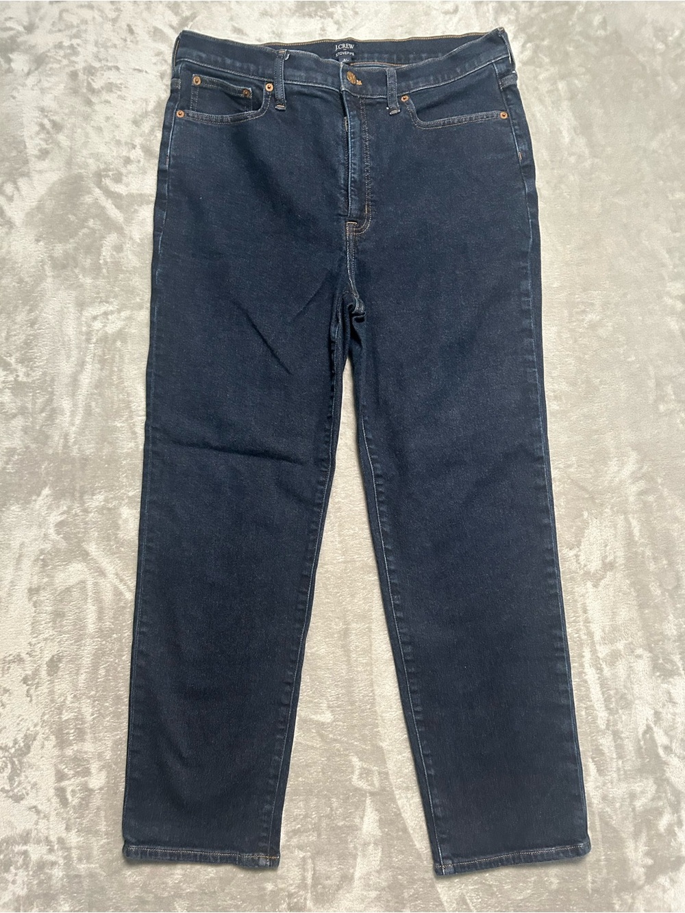 J Crew Stovepipe Jeans Women’s 31 Dark Wash Denim High Rise